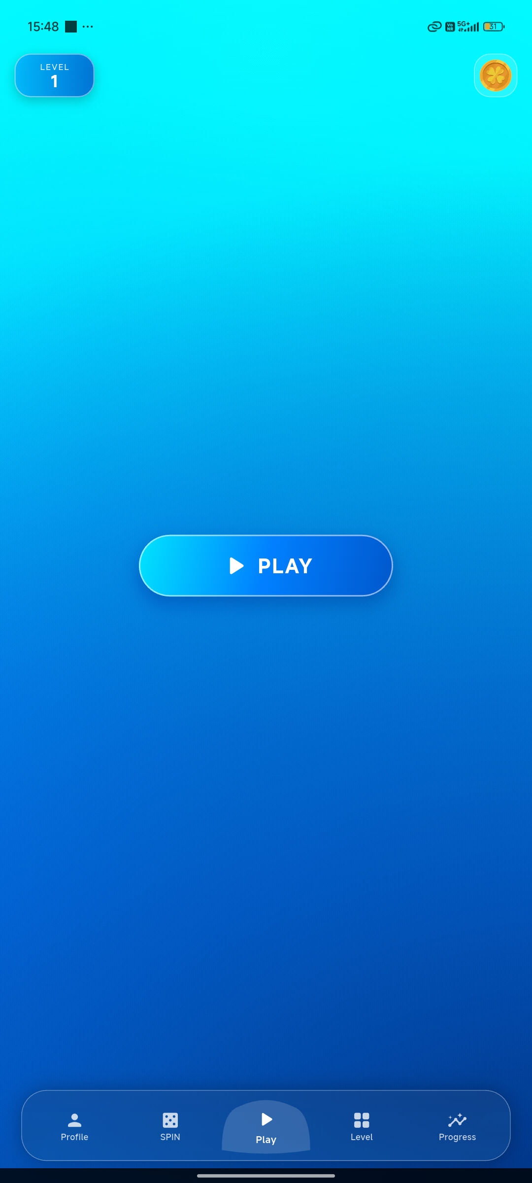 Sort The Nuts : Sort Puzzle main menu home screen with Play button and navigation